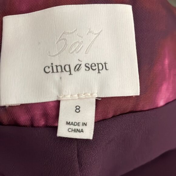 - $295 Cinq A Sept Ryder Tie Dye Side Tie Mini Skirt Fig Multi sz 8 NWT - Picture 5 of 9